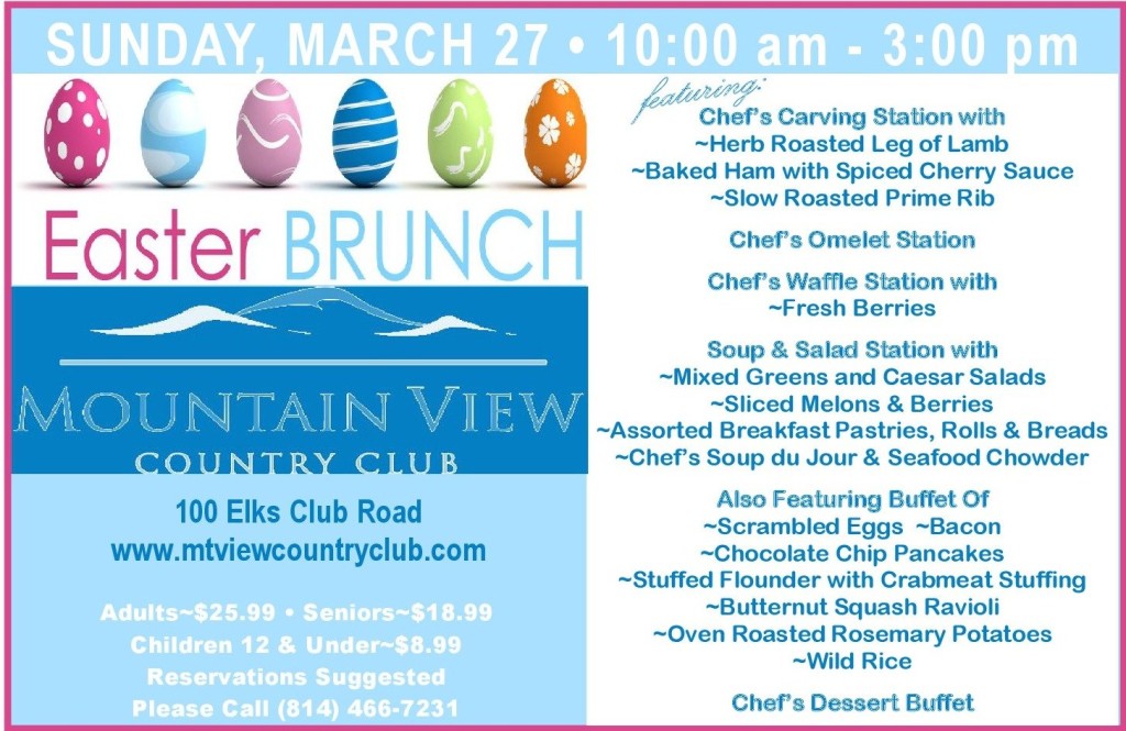 Mountain View Country Club Easter Brunch 2016